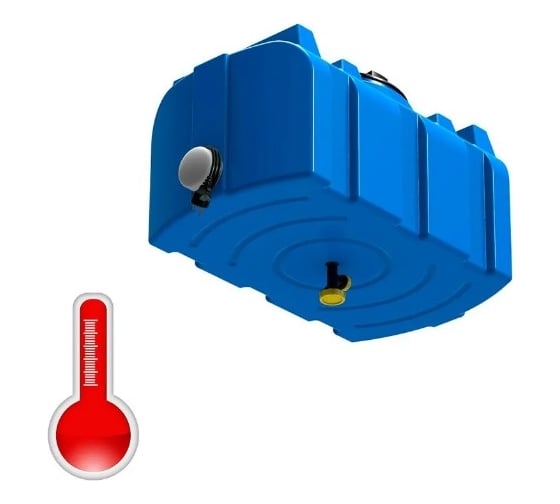 Изображение товара Душевой бак POLIMER GROUP серии «R» 100 литров (голубой) с подогревом DR100S1312
