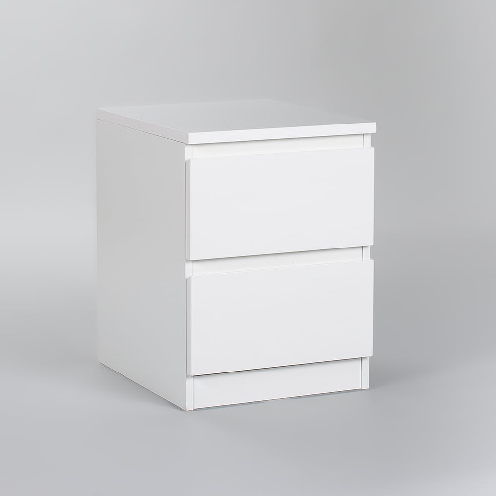 Изображение товара Прикроватная тумба Гуд ЛАКК МАЛЬТА 2 ящика, 48x40x54 см, белая 2.05.03.010.1