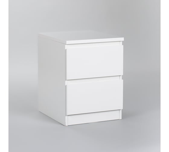 Изображение товара Прикроватная тумба Гуд ЛАКК МАЛЬТА 2 ящика, 48x40x54 см, белая 2.05.03.010.1