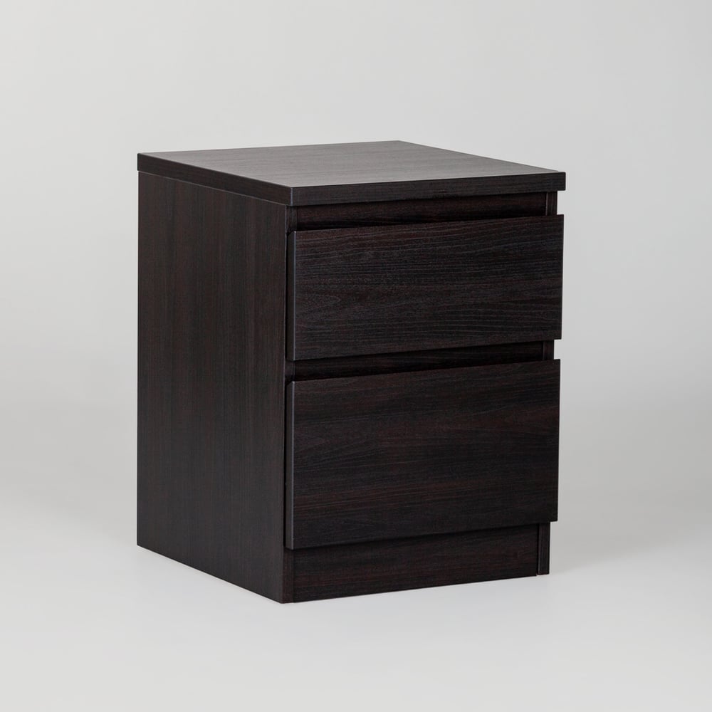 Изображение товара Прикроватная тумба Гуд ЛАКК МАЛЬТА 2 ящика черная, размеры 48x40x54 см