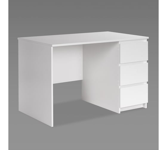 Изображение товара Письменный стол Гуд ЛАКК КАСТОР 3 ящика, 115x65x75 см, белый 2.03.06.090.1