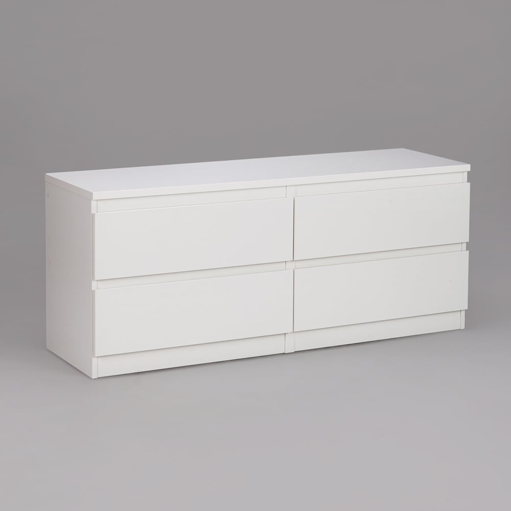 Изображение товара Тумба для ТВ Гуд ЛАКК КАСТОР 4 ящика 129x39x54 см белая