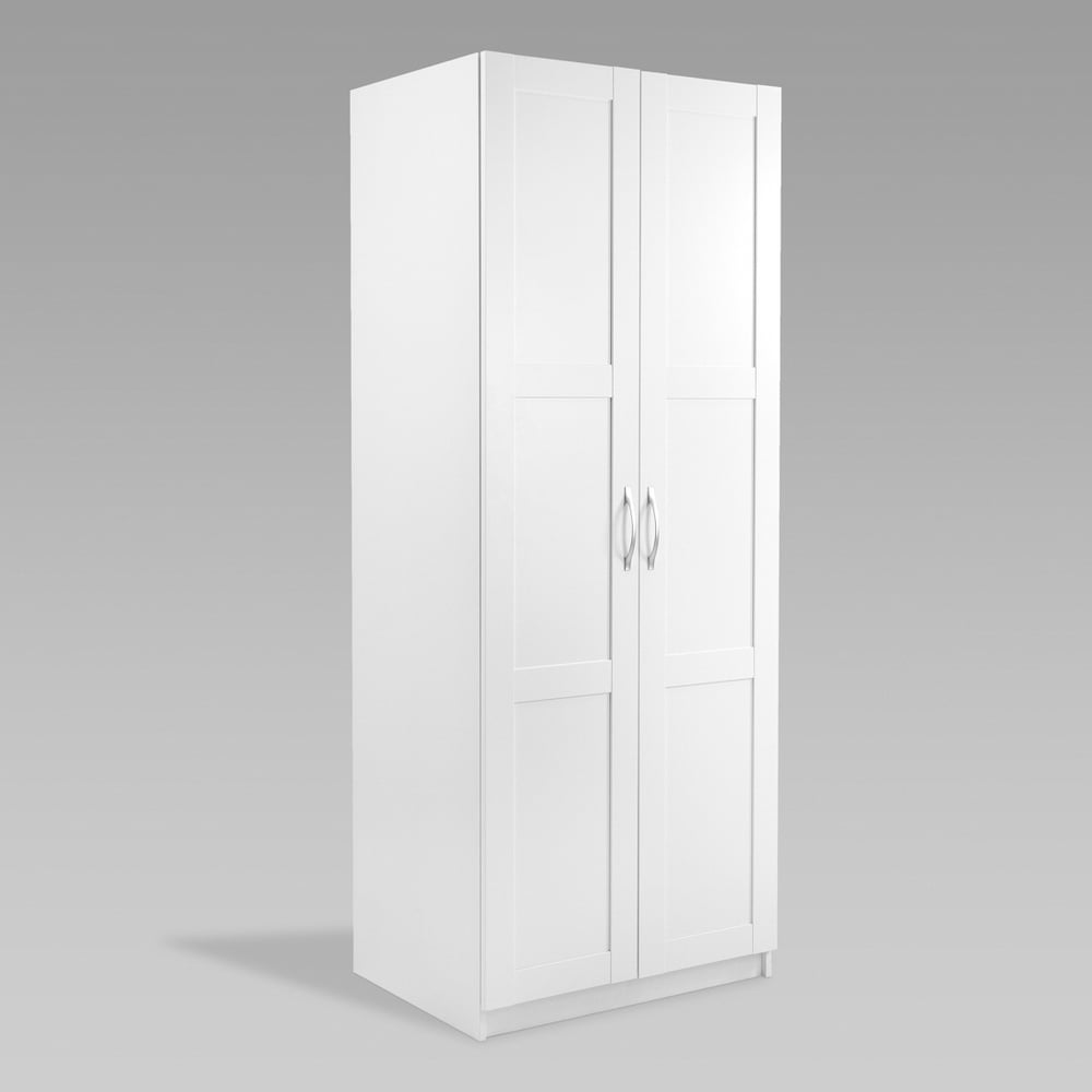 Изображение товара Шкаф Гуд ЛАКК ПЕГАС 2 2-дверный белый, размеры 78x58x202 см