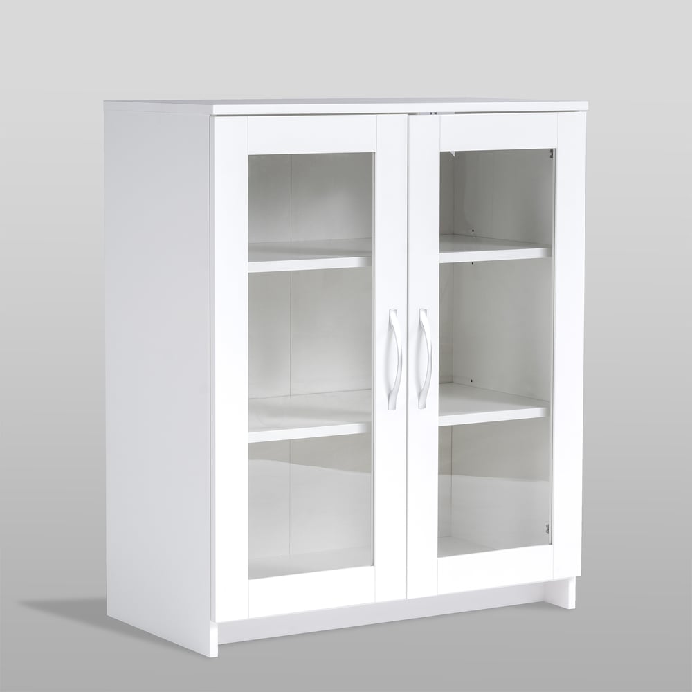 Изображение товара Тумба Гуд ЛАКК СИРИУС 2 двери со стеклом, 78x41x94 см, белая