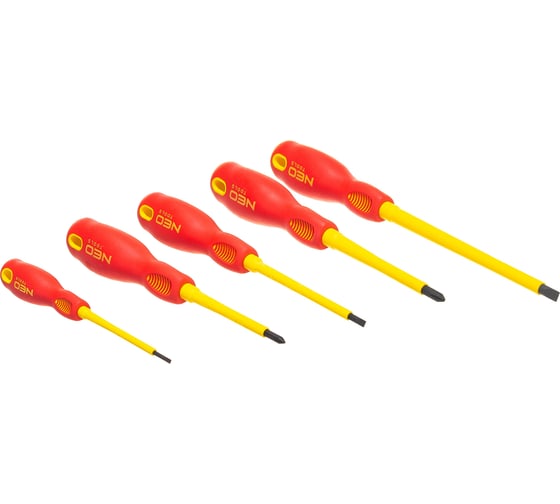 Изображение товара Набор отверток NEO Tools 1000 В 5 шт 04-220