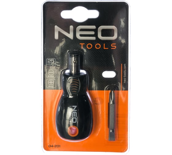 Изображение товара Универсальная отвертка NEO Tools крестовая/шлицевая 6.0 ммxPH2 04-201