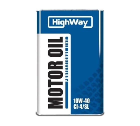 Изображение товара Моторное масло HighWay дизельное, 10W-40, CI-4/SL, полусинтетическое, 4 л 10052