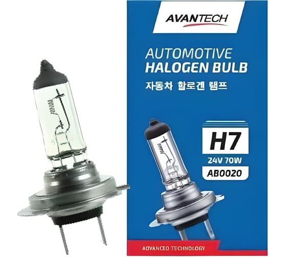 Изображение товара Лампа головного света Avantech H7 24V 70W арт. AB0020 131289