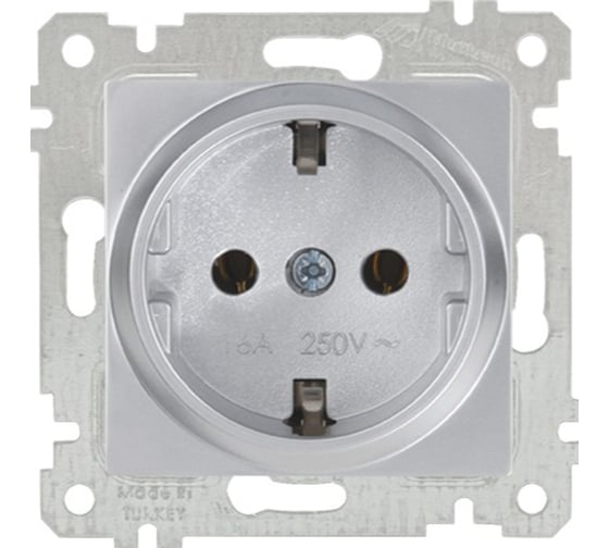 Изображение товара Розетка с заземлением Mutlusan Electric, белая 2200 600 0282