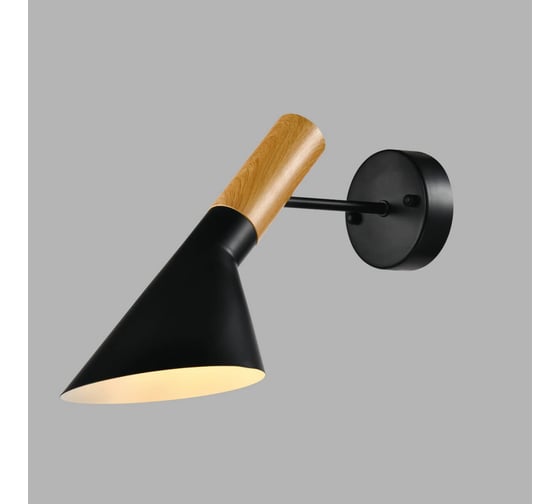 Изображение товара Настенный светильник Moderli Turin черный, светлое дерево алюминий, металл V10480-1W