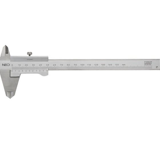 Изображение товара Штангенциркуль с сертификатом DIN NEO Tools 150 мм нержавеющая сталь 75-001