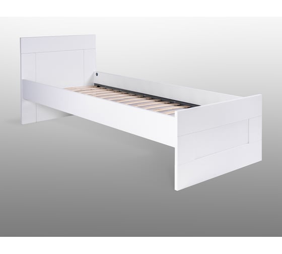 Изображение товара Кровать Гуд ЛАКК СИРИУС односпальная, 205x86x82 см, белая 2.02.04.160.1