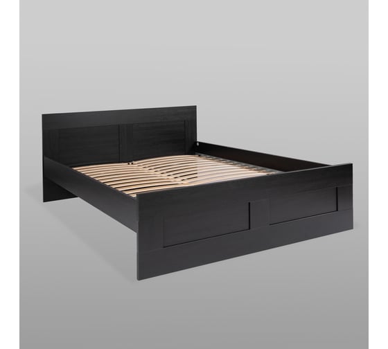 Изображение товара Кровать Гуд ЛАКК СИРИУС двуспальная, 205x166x82 см, черная, дуб венге 2.02.04.200.5