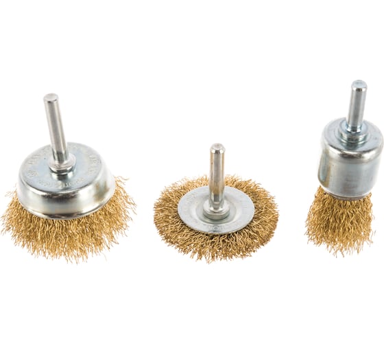 Изображение товара Набор кордщеток (3 шт; 25/50/50 мм) для дрели ПРАКТИКА 773-491