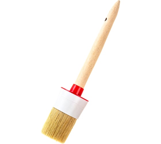 Изображение товара Круглая кисть SANTOOL №16 55 мм с деревянной ручкой 010115-016