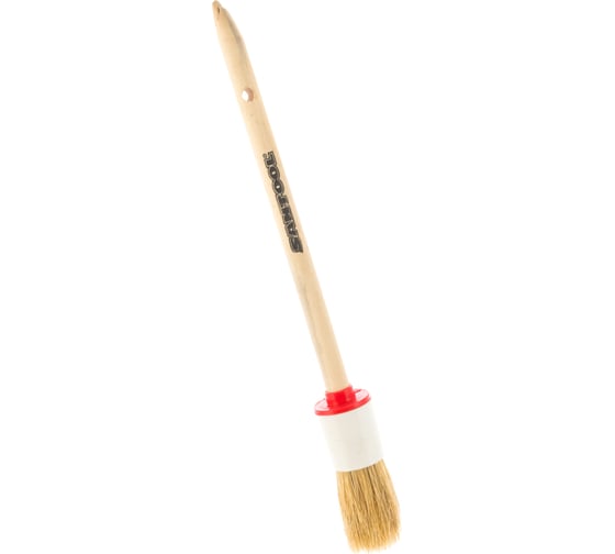 Изображение товара Круглая кисть SANTOOL №4 25 мм с деревянной ручкой 010115-004