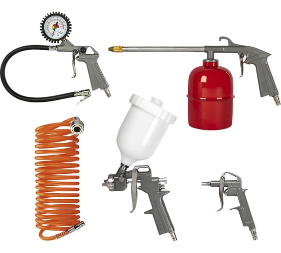 Изображение товара Набор пневмоинструментов, 5 предметов, QUATTRO ELEMENTI 771-138