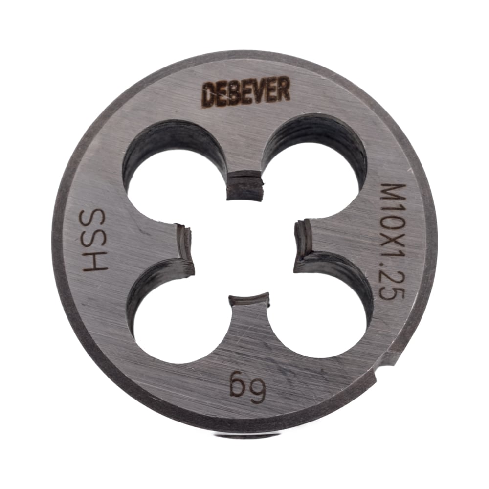 Изображение товара Круглая плашка Debever MF10х1.25 HSS DIN 223 нарезка метрической резьбы