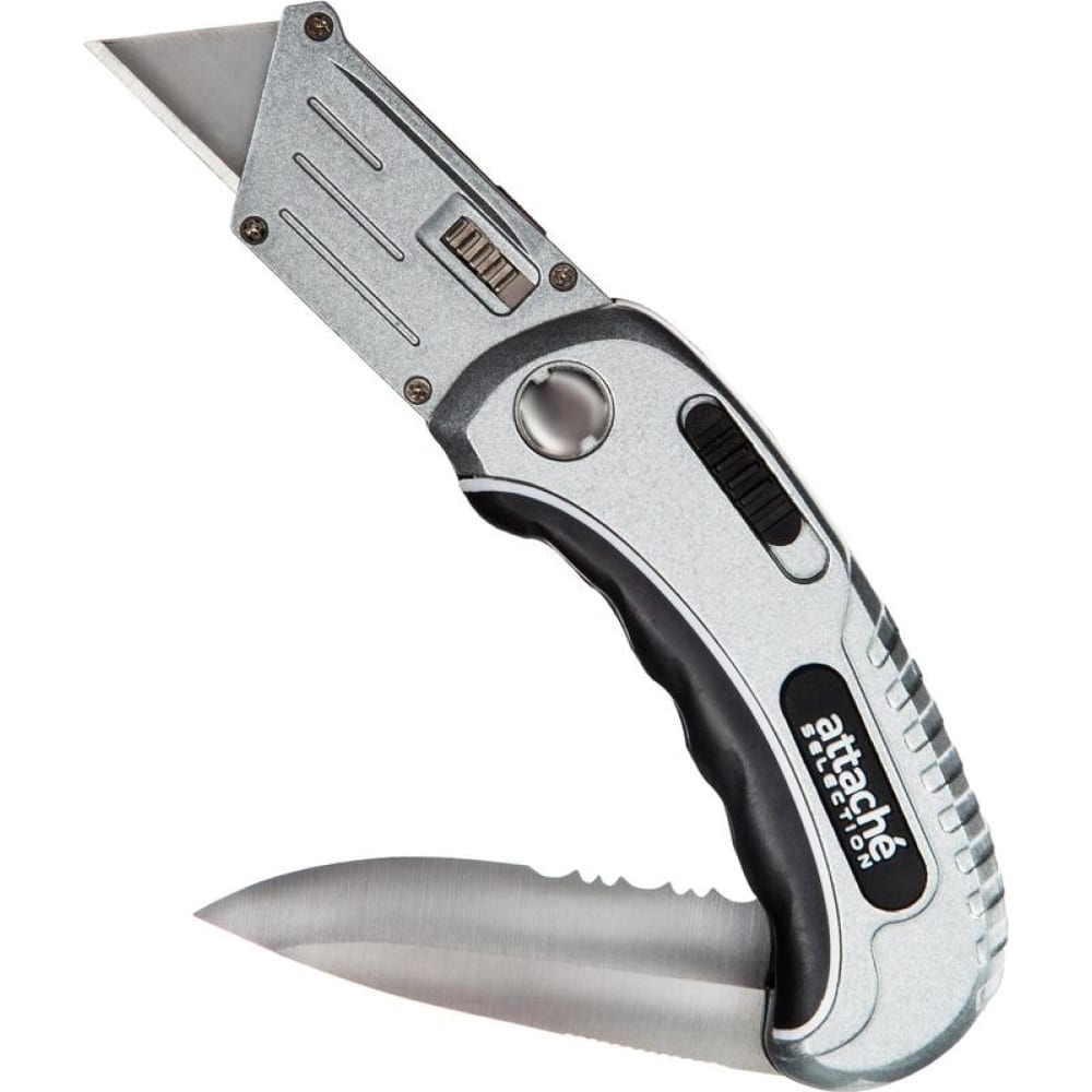 Складной трапециевидный универсальный нож Attache Selection нож складной dexter 2в1 трапециевидный и перочинный 19 мм