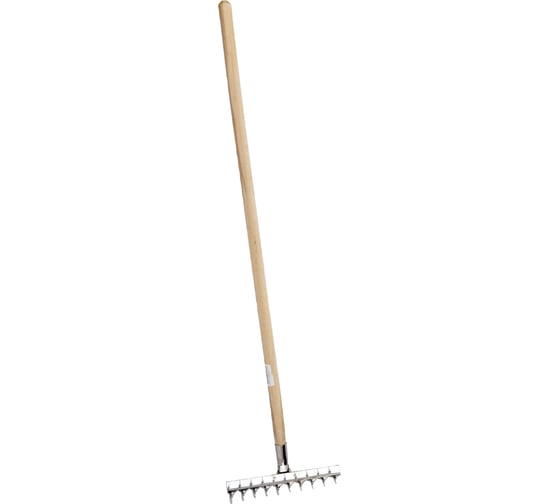 Изображение товара Витые грабли Gigant 10-зубые, нержавейка, с деревянным черенком GAV-13