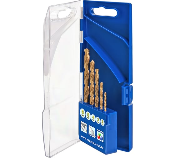 Изображение товара Набор сверл по металлу Профи (5 шт; 2-6 мм) ПРАКТИКА 640-247