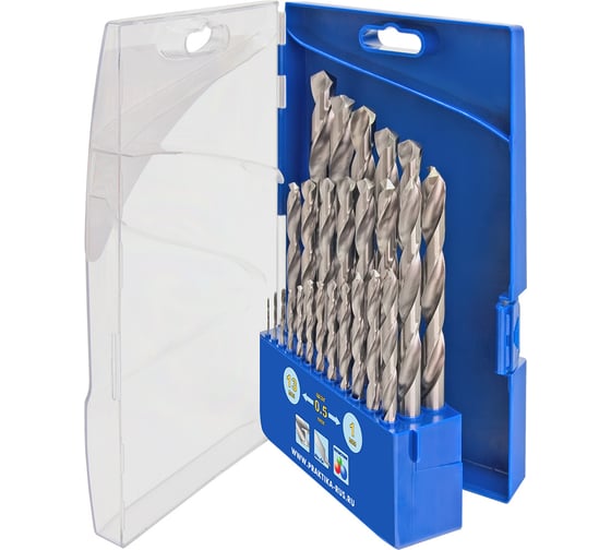 Изображение товара Набор сверл по металлу Профи (25 шт; 1-13 мм) ПРАКТИКА 640-315