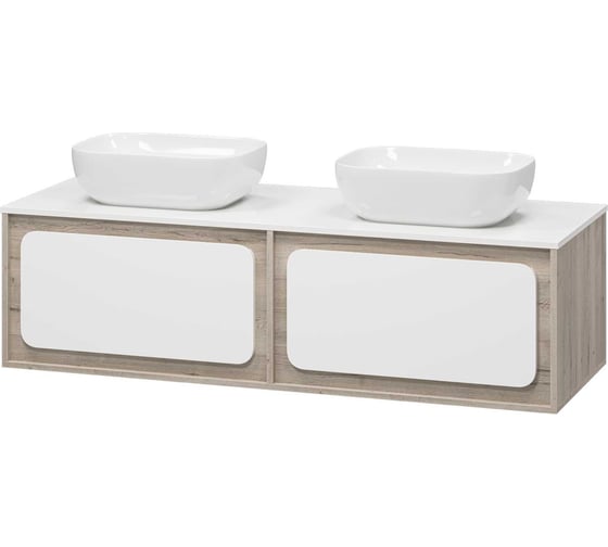 Изображение товара Подвесная тумба Misty Дубль - 150 комбинированная, 2 ящика П-Дуб-09150-372Я