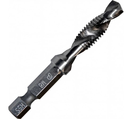 Изображение товара Сверло-метчик М8 (64 мм; HEX 1/4) ПРАКТИКА 775-006