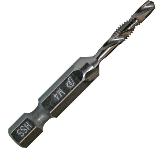 Изображение товара Сверло-метчик М4 (52 мм; HEX 1/4) ПРАКТИКА 774-979
