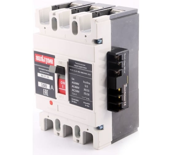 Изображение товара Автоматический выключатель ВТМ (S) ВА 57-35 344715 100А 1000 (НР-380АС) ВТМ00041819