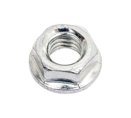Изображение товара Гайка с фланцем МЕТАЛЛСЕРВИС М6, DIN 6923, цинк, 40 шт. 1241158