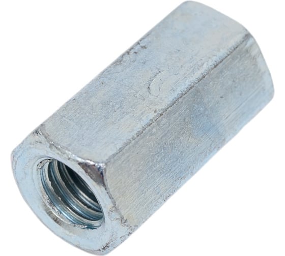 Изображение товара Соединительная гайка МЕТАЛЛСЕРВИС М8, DIN 6334, цинк, 100 шт. 1241172