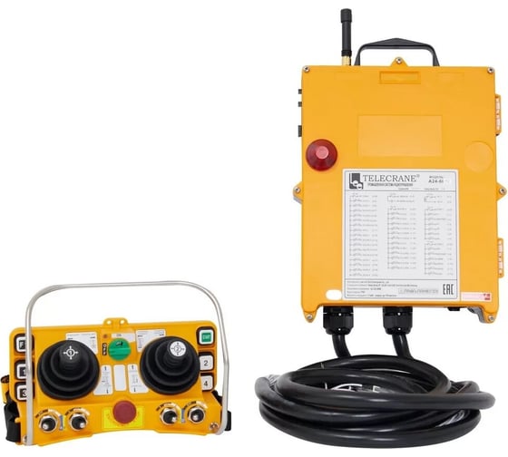 Изображение товара Радиоуправление TELECRANE A24-60 double joystick, пульт с двумя джойстиками + приемник 00005047