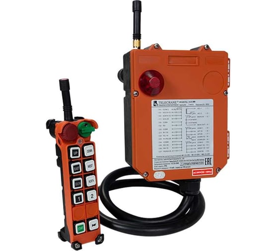 Изображение товара Радиоуправление TELECRANE а25-8d (пульт 8 кнопок, 2 скорости, питание: 220/380 в) звук 00006616