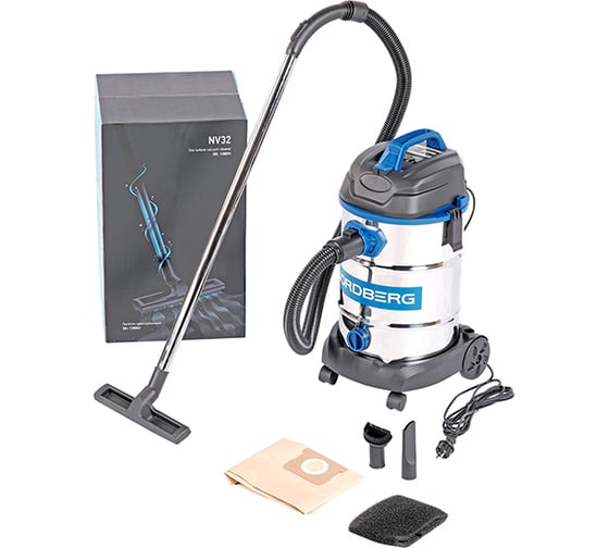 Изображение товара Пылесос NORDBERG однотурбинный 30л 1380 Вт 01-00000352 NV32