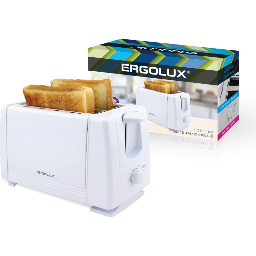 Электрический тостер Ergolux чайник электрический ergolux elx ks05 c02 1 8 л