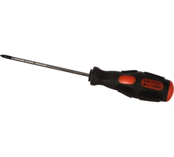 Изображение товара Набор отверток SANTOOL 2 предмета шлицевая 4.0х100 мм, крестовая №1х100 мм 031409-007