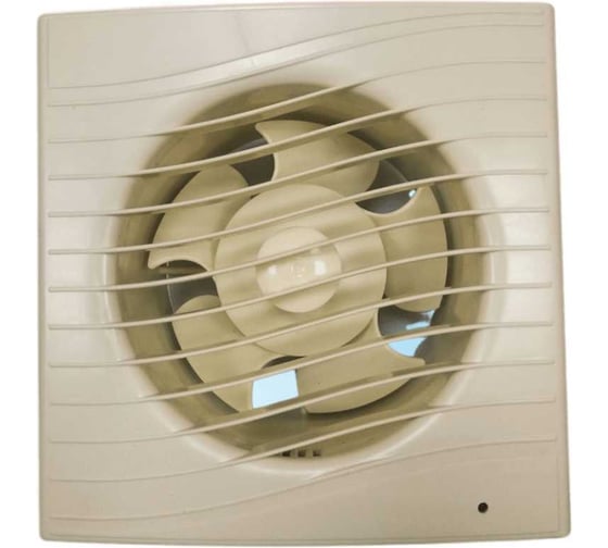 Изображение товара Осевой вытяжной вентилятор ВИЕНТО с таймером, малошумный, 240 м3, ВОЛНА, сл. кость, шарикоподшипник ВИЕНТО В125СТ STILL ivory-B