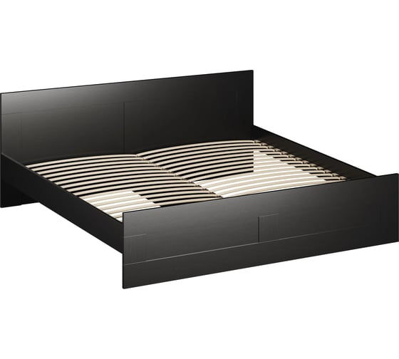 Изображение товара Кровать Гуд ЛАКК СИРИУС двуспальная, 205x206x82 см, черная, дуб венге 2.02.04.220.5