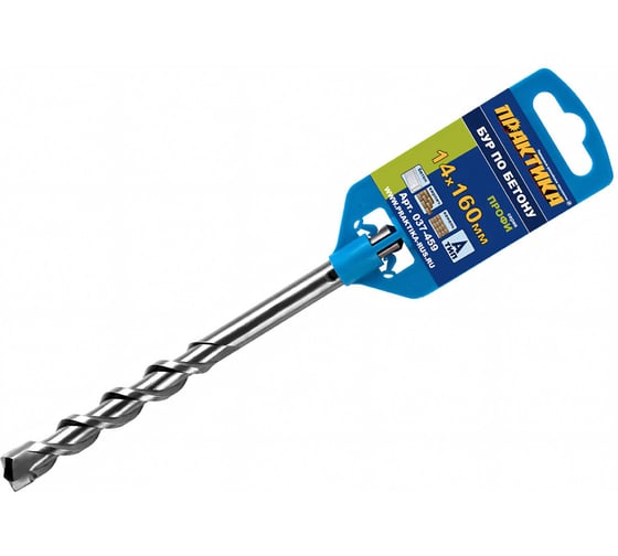 Изображение товара Бур по бетону серия Профи (14х160 мм; SDS-plus) ПРАКТИКА 037-459