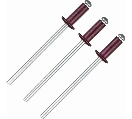 Изображение товара Заклепки Спец 3,2x8 RAL 3005 (красное вино), 50 шт., блистер 3947