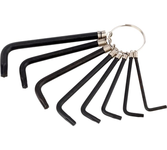 Изображение товара Ключи-звездочки SANTOOL TORX Т10-50 на кольце (9 шт/уп) 031656