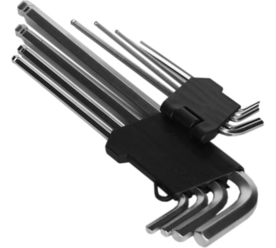 Изображение товара Удлиненные ключи-шестигранники SANTOOL 1,5-10 мм 9 шт/уп 031659