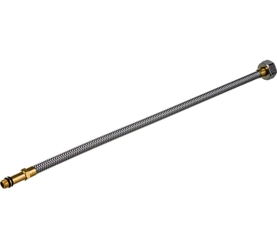 Изображение товара Подводка ЭКСПЕРТ сильфонная для смесителя (гайка-штуцер удлиненный, 1/2", 0.4 м) Зубр 51013-040