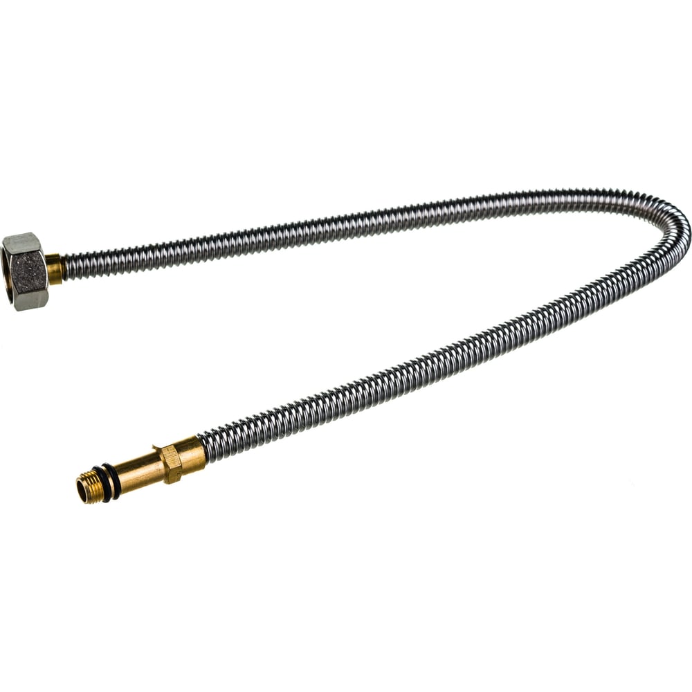 Изображение товара Подводка ЭКСПЕРТ сильфонная для смесителя (гайка 1/2"- штуцер удлиненный, 0.5 м) Зубр 51013-050