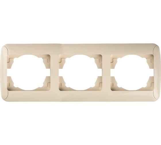 Изображение товара Горизонтальная рамка GUNSAN 3 поста Fantasy крем 16231275-000143