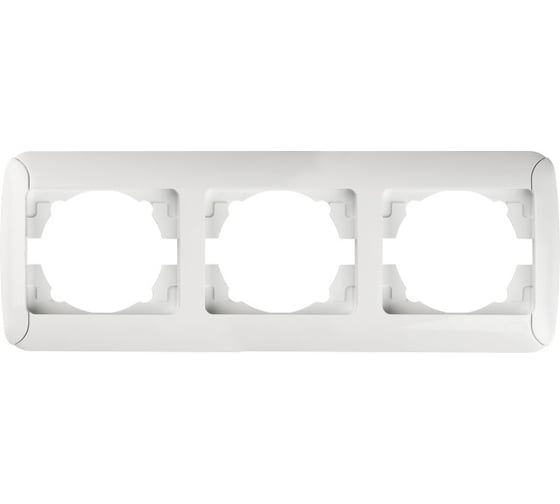 Изображение товара Горизонтальная рамка GUNSAN 3 поста Fantasy белый 16231164-000143