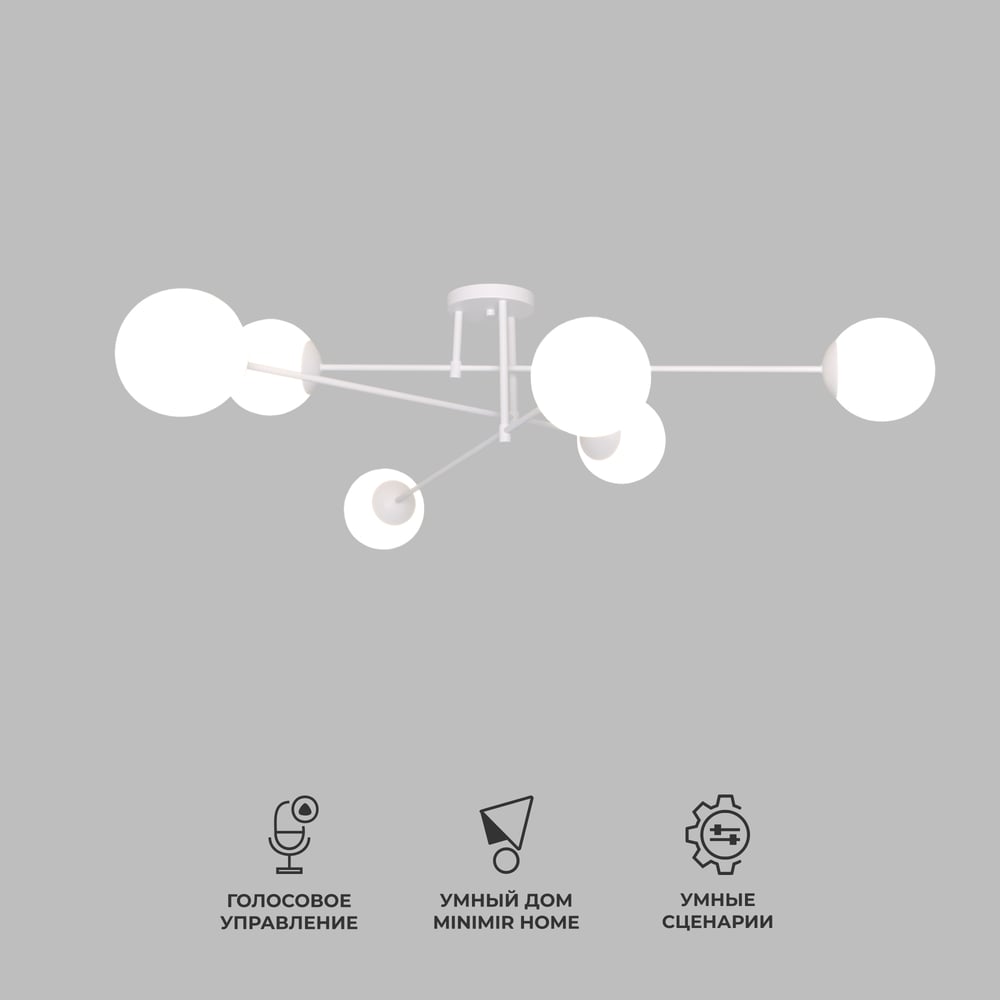 Изображение товара Потолочный светильник Eurosvet 30181/6 белый современный стиль для дома и офиса