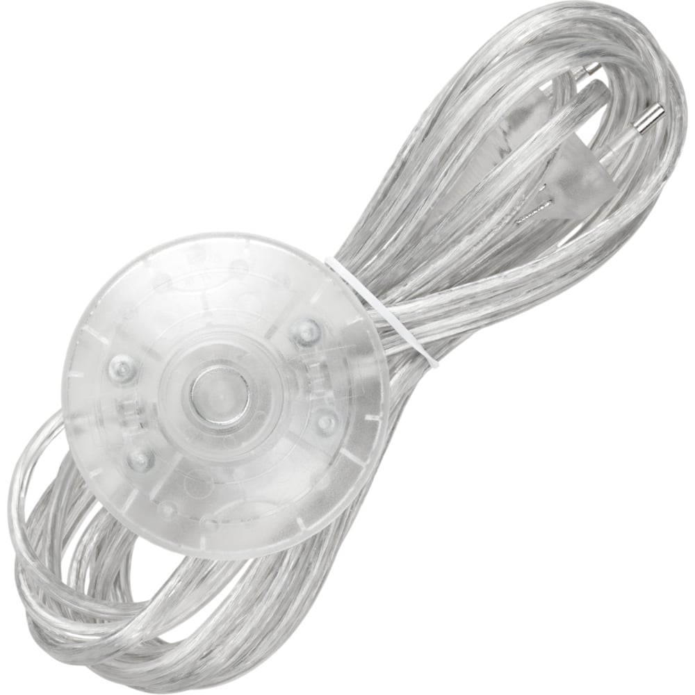 Изображение товара Шнур с ножным выключателем и плоской вилкой TDM ELECTRIC 3,5м белый SQ1305-0064