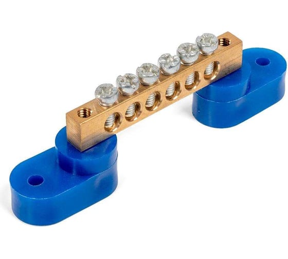 Изображение товара Шина КВТ n "ноль" на 2-х изол шни-6x9-8 син 87184